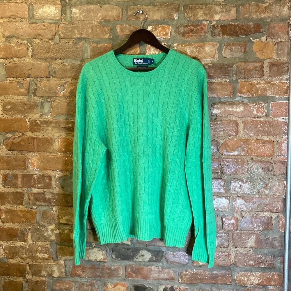 Men’s Polo Ralph Lauren 100% Cashmere Cable knit a sweater